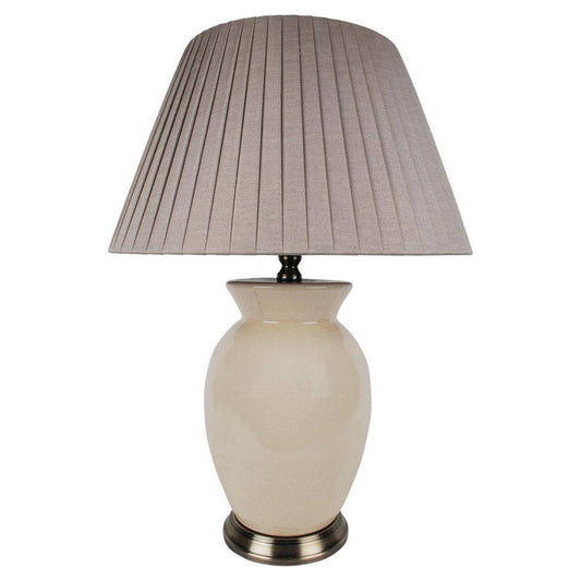Christina 56cm Table Lamp Cream - White Bear Furnishings