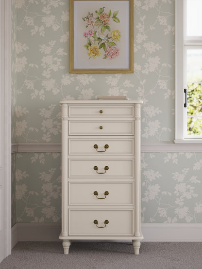 Laura Ashley Clifton 6 Drawer Tall Chest in Ivory - 3563889 - White Bear Furnishings