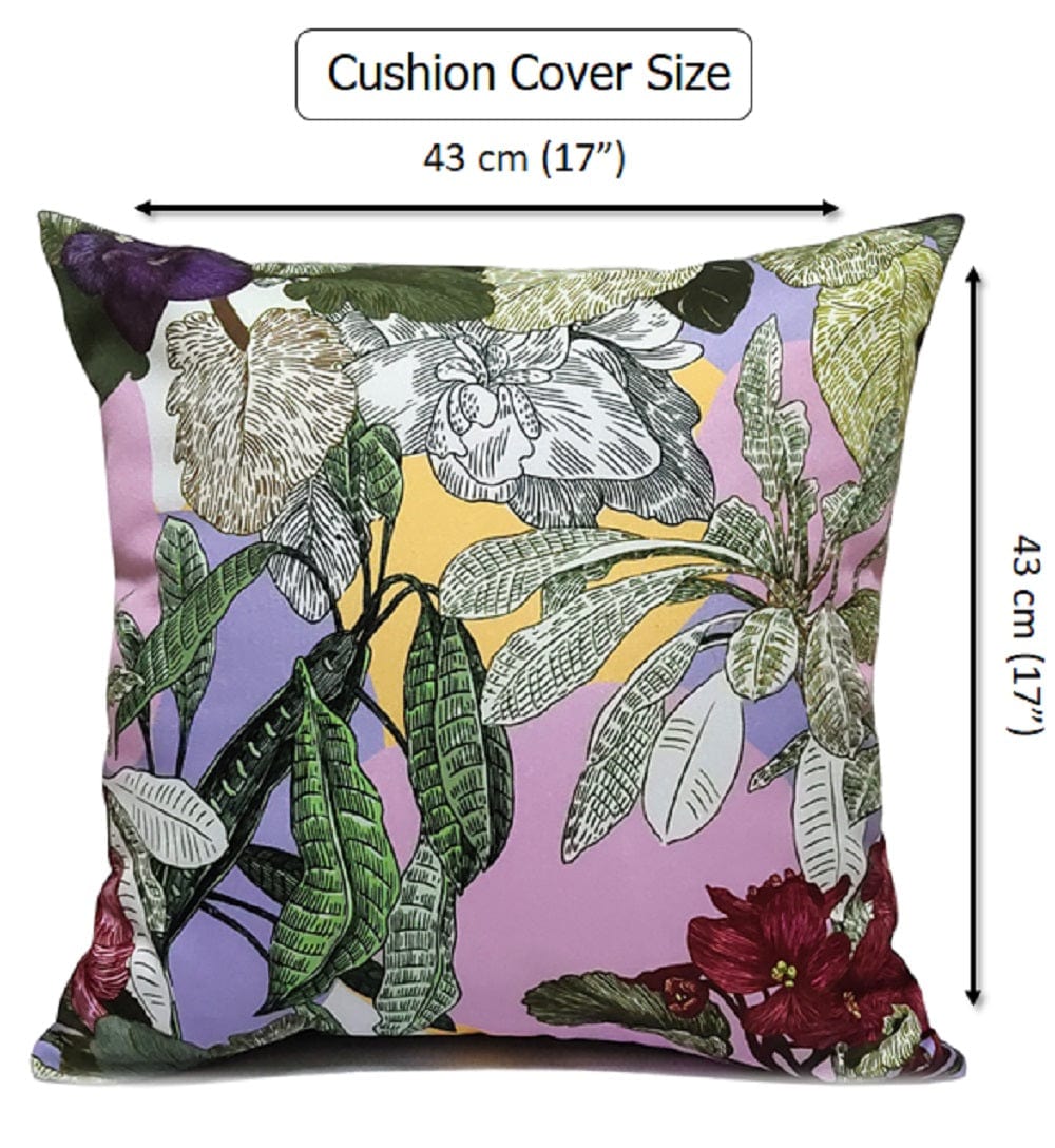 Dhalia Lilac Outdoor Waterproof Cushions Stylish Durable 17x17 Inch Polyester for Patio Garden Indoor Use by OLIVIA ROCCO - White Bear Furnishings