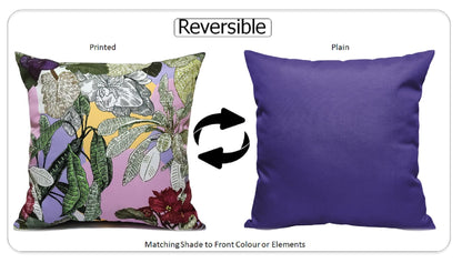 Dhalia Lilac Outdoor Waterproof Cushions Stylish Durable 17x17 Inch Polyester for Patio Garden Indoor Use by OLIVIA ROCCO - White Bear Furnishings