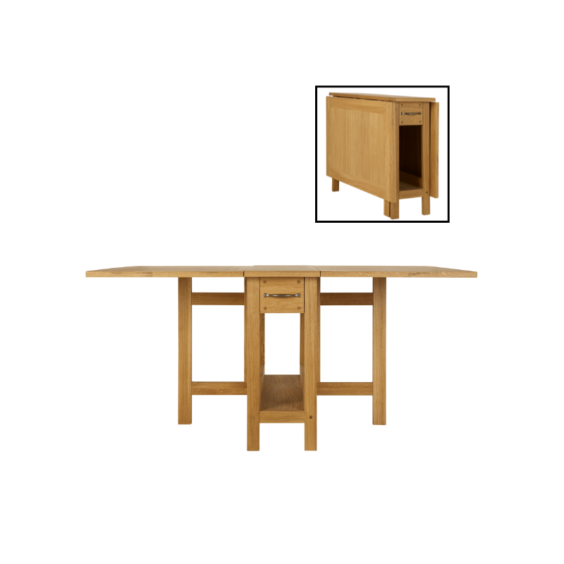 Laura Ashley Milton Drop Leaf Table	in Oak - 3608138 - White Bear Furnishings