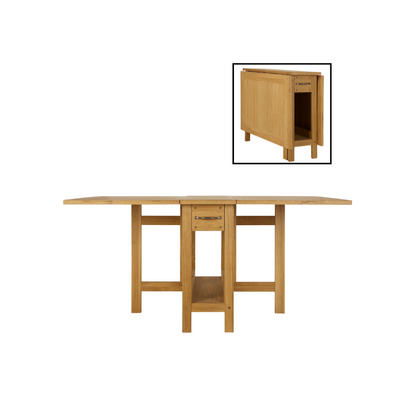 Laura Ashley Milton Drop Leaf Table	in Oak - 3608138 - White Bear Furnishings