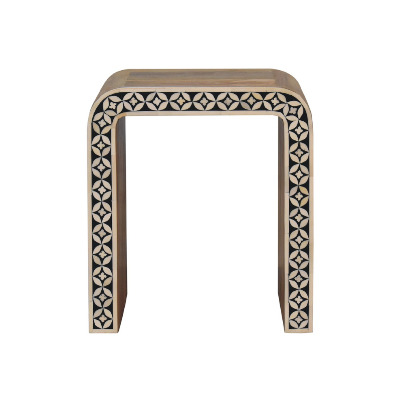 Handcrafted Edessa Bone Inlay End Table – IN3385