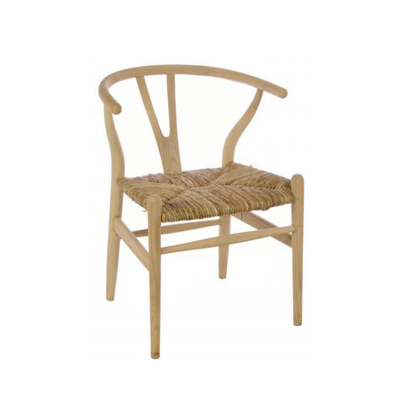 [SET OF 2] Ancient Mariner Shoreditch Rush Seat Wishbone Dining Chairs