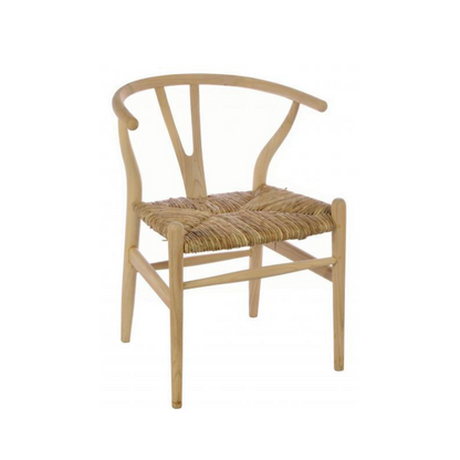 [SET OF 2] Ancient Mariner Shoreditch Rush Seat Wishbone Dining Chairs
