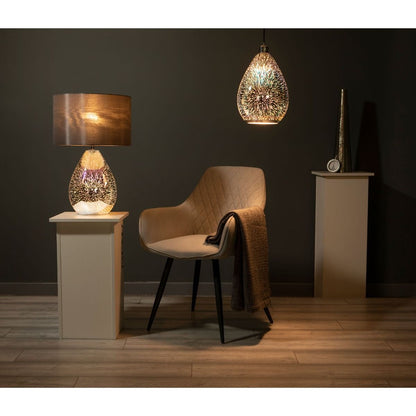 Geller Polished Chrome Hologram Effect Pendant Light Shade