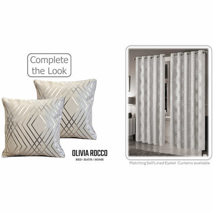 Geo Sparkle Cushion Covers 2 Pack Decorative Scatter Pillow Cases Geo Natural for Sofa Bed Chair Lounge by OLIVIA ROCCO - White Bear Furnishings