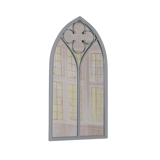 Gothic Grey Church Window Style Wall Mirror - MWA814