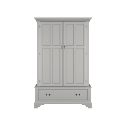 Laura Ashley Dove Grey  2 Door 1 Drawer Wardrobe - 3575329 - White Bear Furnishings