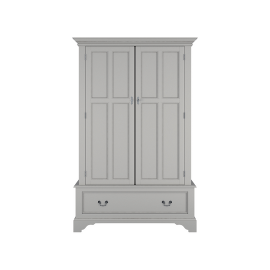 Laura Ashley Dove Grey  2 Door 1 Drawer Wardrobe - 3575329 - White Bear Furnishings