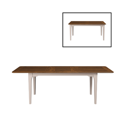 Laura Ashley Hapton Extending Dining Table in Soft Truffle and Dark Chesnut - 3311001