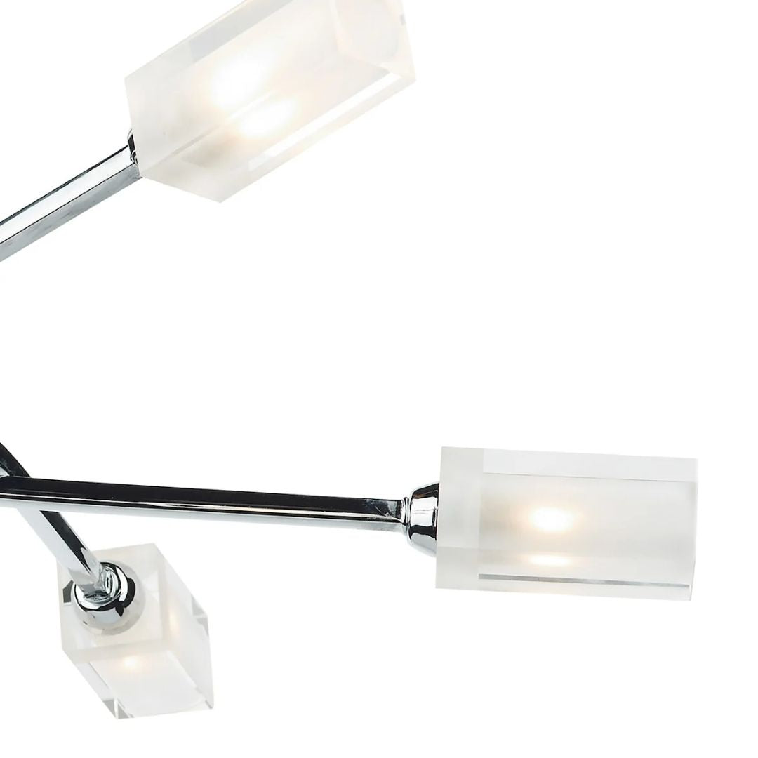 Icarus 6 Light Semi Flush Ceiling Light Polished Chrome
