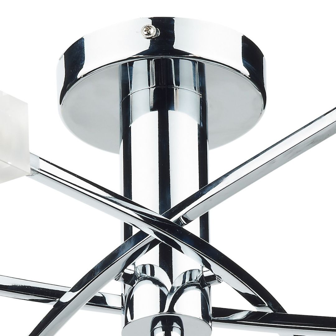 Icarus 6 Light Semi Flush Ceiling Light Polished Chrome