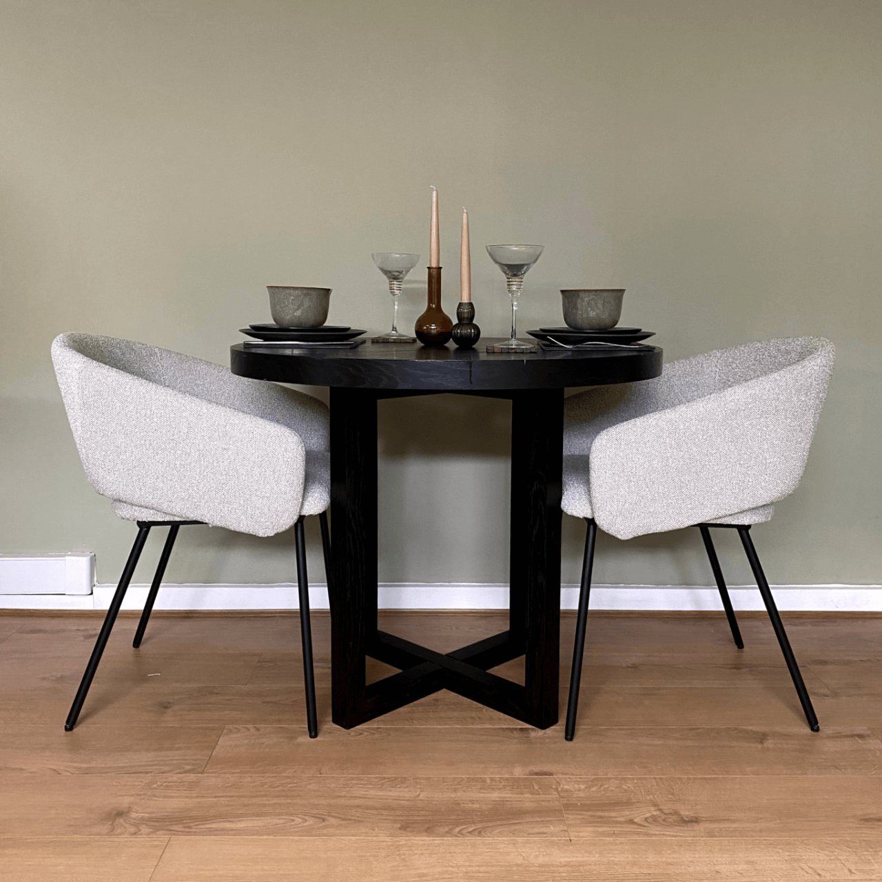 [Set of 2] Twenty 10 Designs Fern Dining Chairs in Lyon Mink