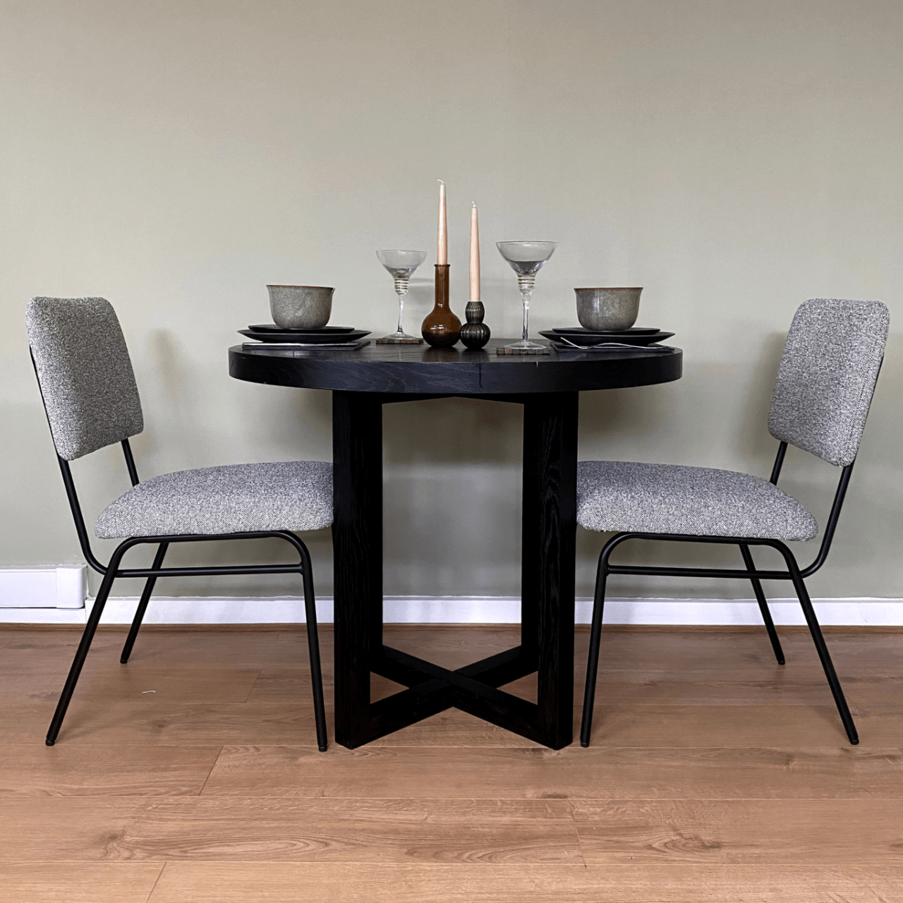 [Set of 2] Twenty 10 Designs Holly Dining Chairs - Lyon Steel - DC-H-L-ST