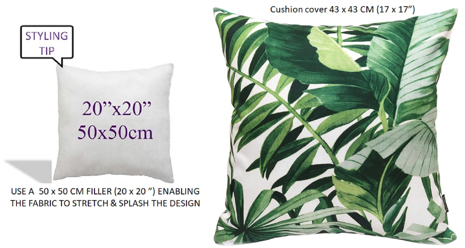 Jamil Green Outdoor Waterproof Cushions 43 x 43 cm Comfortable Durable Water-Resistant for Patio Garden Travel Beach by OLIVIA ROCCO - White Bear Furnishings