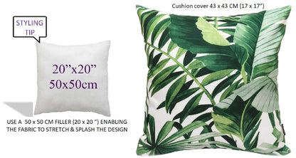 Jamil Green Outdoor Waterproof Cushions 43 x 43 cm Comfortable Durable Water-Resistant for Patio Garden Travel Beach by OLIVIA ROCCO - White Bear Furnishings