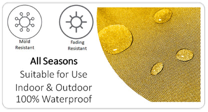 Jardin Ochre Waterproof Outdoor Cushions for Patio Garden and Poolside Durable Stylish Polyester Seating by OLIVIA ROCCO - White Bear Furnishings