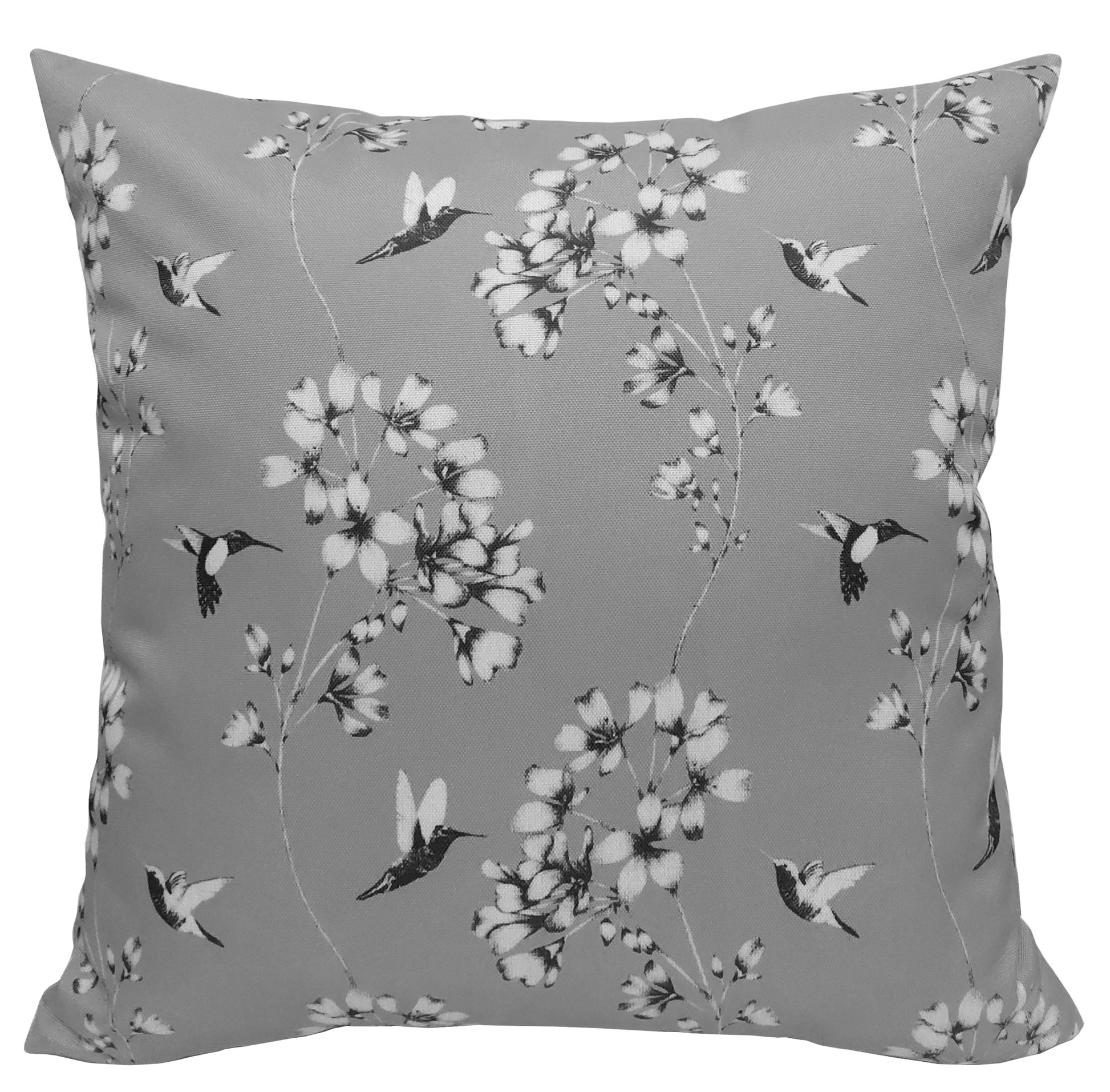 Jardin Silver Waterproof Outdoor and Indoor Cushions 17x17 Inch Weather-Resistant Patio Garden Balcony Seating Premium Hollow-Fibre Decorative Pillows by OLIVIA ROCCO - White Bear Furnishings