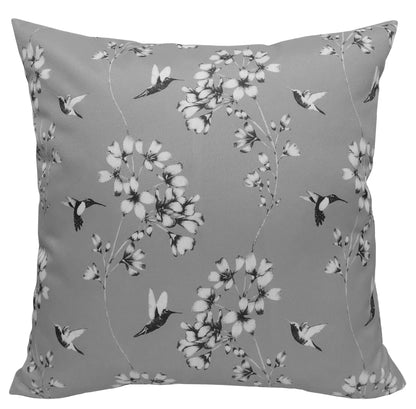 Jardin Silver Waterproof Outdoor and Indoor Cushions 17x17 Inch Weather-Resistant Patio Garden Balcony Seating Premium Hollow-Fibre Decorative Pillows by OLIVIA ROCCO - White Bear Furnishings