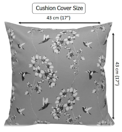 Jardin Silver Waterproof Outdoor and Indoor Cushions 17x17 Inch Weather-Resistant Patio Garden Balcony Seating Premium Hollow-Fibre Decorative Pillows by OLIVIA ROCCO - White Bear Furnishings