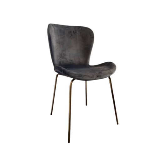 [Set of 2] Twenty 10 Designs Jasmine Dining Chairs in Dark Grey