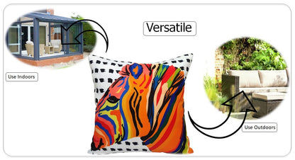 Kampala Orange Waterproof Cushions for Indoor Outdoor Home Decor Patio and Beach by OLIVIA ROCCO - White Bear Furnishings