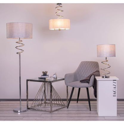Kasi 54cm Table Lamp Polished Chrome - White Bear Furnishings