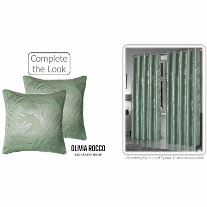 Leaf Sparkle 2 Pack Cushion Covers Leaf Sage Green Modern Decorative Throw Pillow Cases for Sofa or Bed by OLIVIA ROCCO - White Bear Furnishings