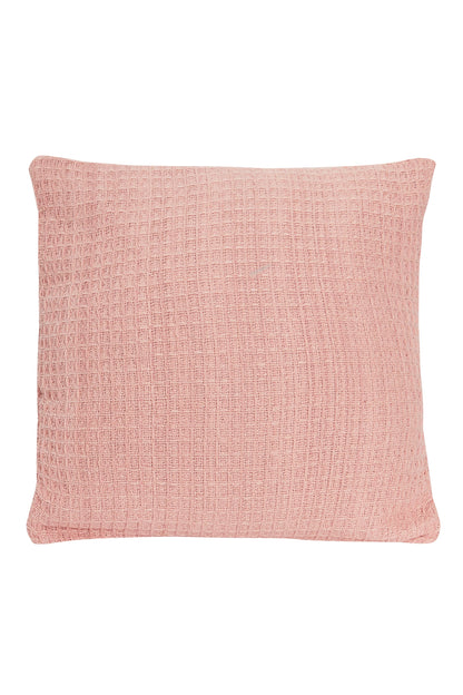 Lisbon Pure Indian Cotton Handwoven Honeycomb Vibrant Cushion Covers for Indoor Outdoor Use in Grey Ochre Navy Teal Silver Pink 17x17 and 24x24 Inches by OLIVIA ROCCO - White Bear Furnishings