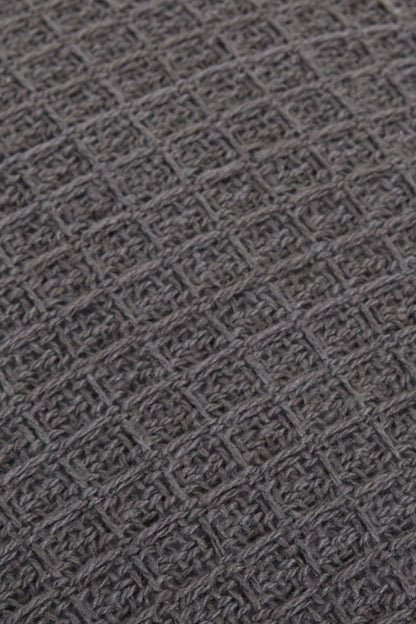 Lisbon Pure Indian Cotton Handwoven Honeycomb Vibrant Cushion Covers for Indoor Outdoor Use in Grey Ochre Navy Teal Silver Pink 17x17 and 24x24 Inches by OLIVIA ROCCO - White Bear Furnishings