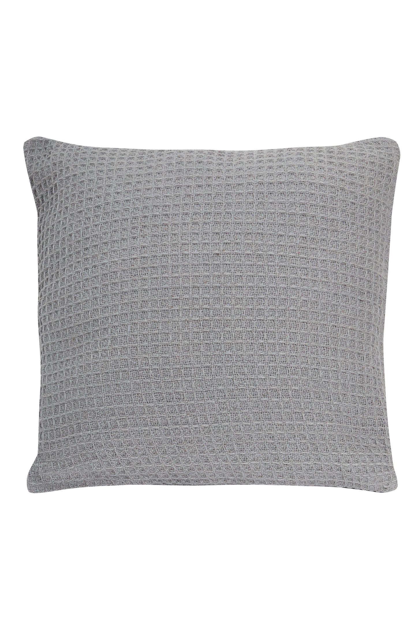Lisbon Pure Indian Cotton Handwoven Honeycomb Vibrant Cushion Covers for Indoor Outdoor Use in Grey Ochre Navy Teal Silver Pink 17x17 and 24x24 Inches by OLIVIA ROCCO - White Bear Furnishings