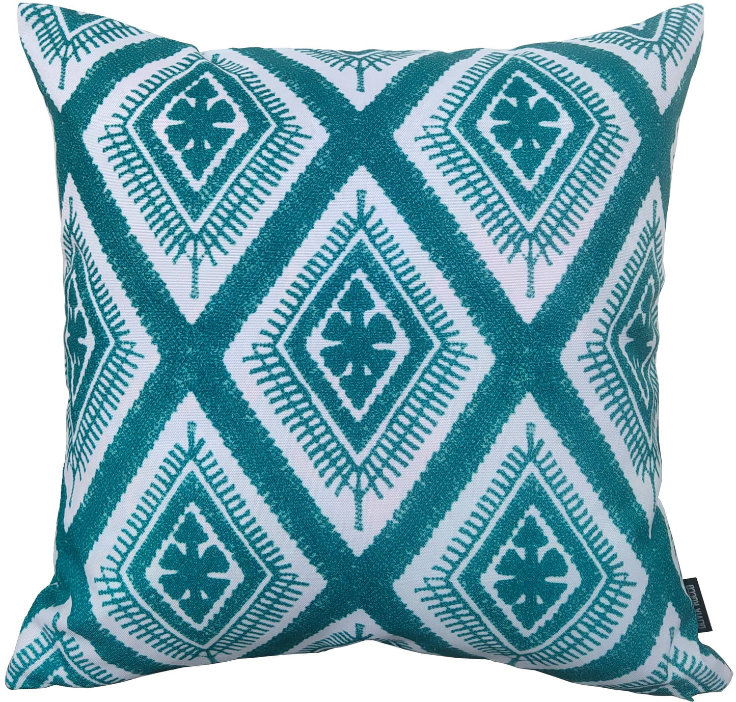 Meze Teal Waterproof Outdoor Cushions for Patio Garden Bench Sofa Living Room or Bedroom High-Quality Hollow-Fibre Filled Polyester by OLIVIA ROCCO - White Bear Furnishings