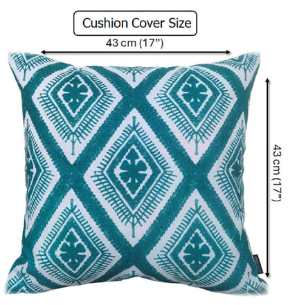 Meze Teal Waterproof Outdoor Cushions for Patio Garden Bench Sofa Living Room or Bedroom High-Quality Hollow-Fibre Filled Polyester by OLIVIA ROCCO - White Bear Furnishings