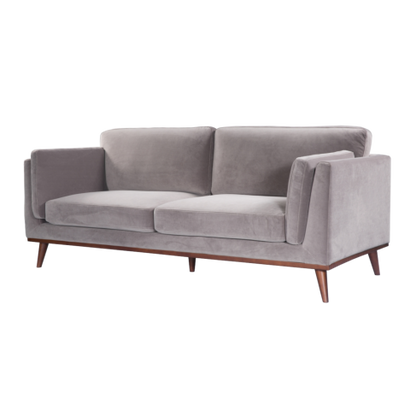 Grey Velvet 3 Seater Sofa - SF-M-3S-MV