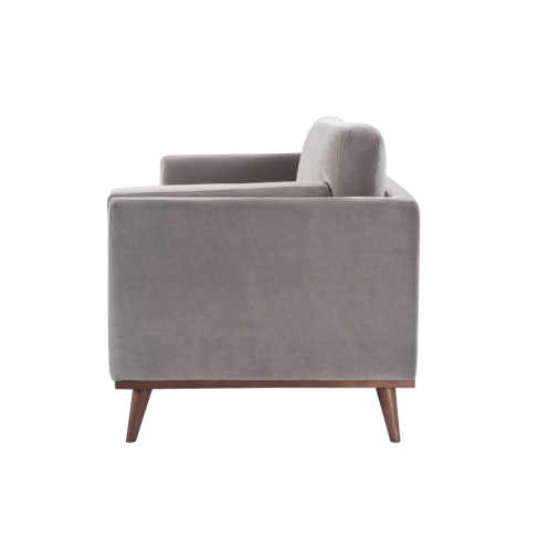Grey Velvet 3 Seater Sofa - SF-M-3S-MV