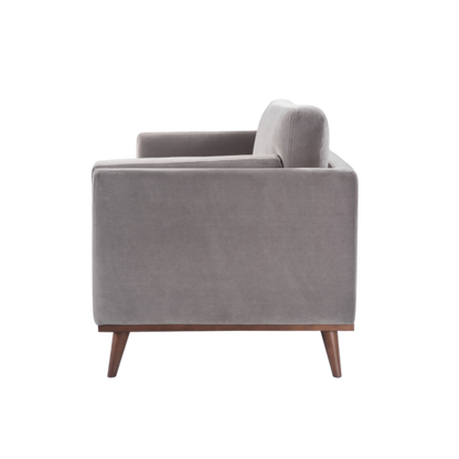 Grey Velvet 3 Seater Sofa - SF-M-3S-MV