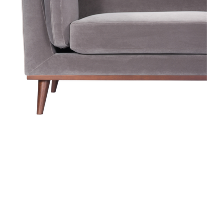 Grey Velvet 3 Seater Sofa - SF-M-3S-MV