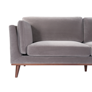 Grey Velvet 3 Seater Sofa - SF-M-3S-MV
