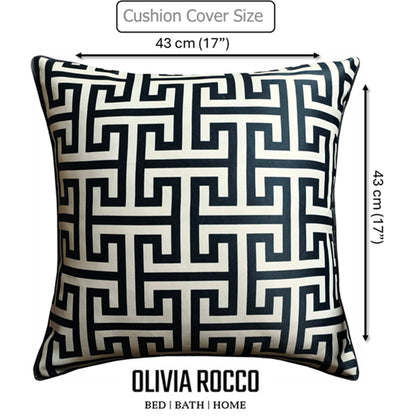 Milano Black 2 Pack Scatter Cushion Covers Soft Touch Decorative Throw Pillows with Hidden Zipper for Sofa or Bed by OLIVIA ROCCO - White Bear Furnishings