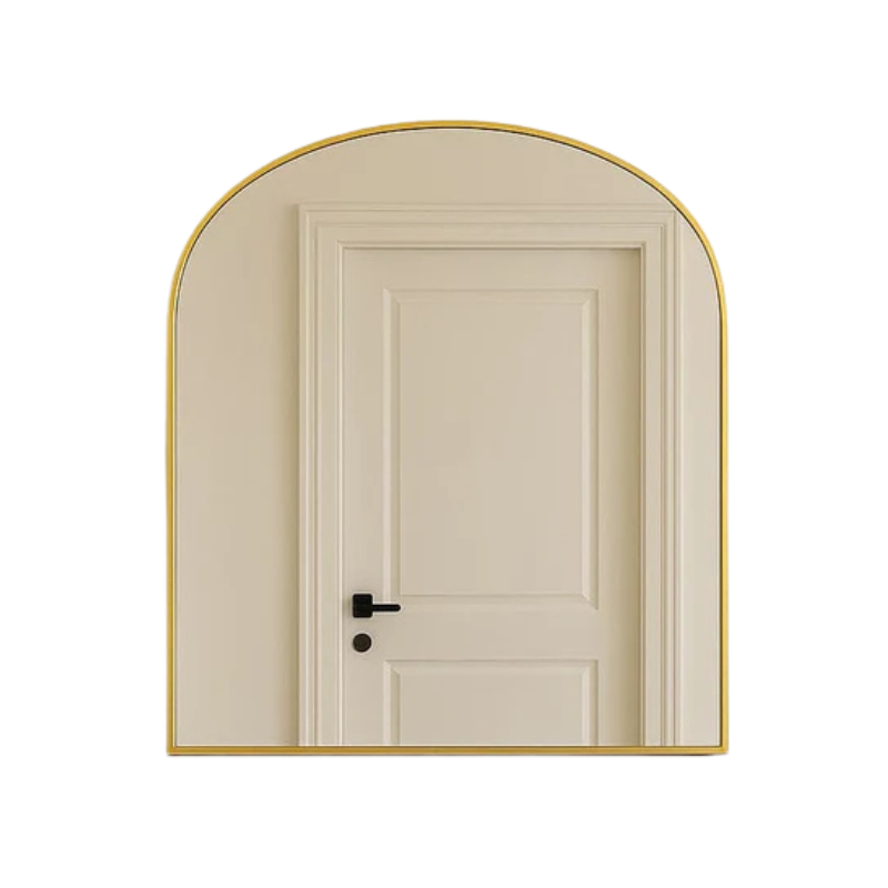 Yoko - Gold Metal Gentle Arch Mirror - 120cm x 95cm - White Bear Furnishings