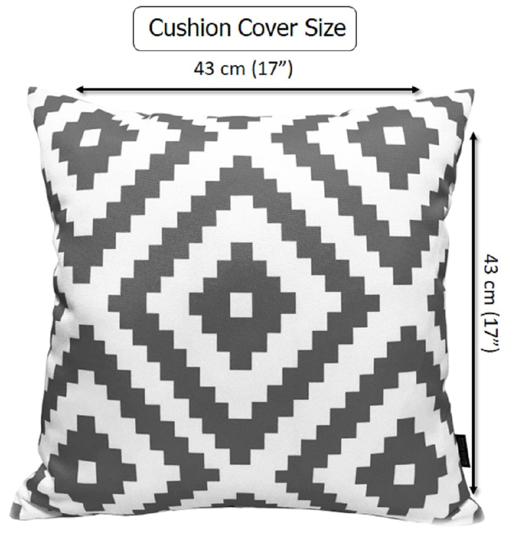 Nairobi Charcoal Waterproof Outdoor Cushions for Patio Garden Beach 17 x 17 inches Stylish Durable Easy to Clean by OLIVIA ROCCO - White Bear Furnishings