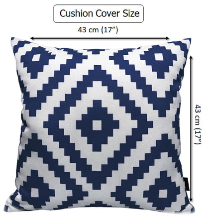 Nairobi Navy Waterproof Outdoor Cushions Weather-Resistant Decorative Pillows for Patio Garden Travel Beach Versatile Indoor Outdoor Use by OLIVIA ROCCO - White Bear Furnishings