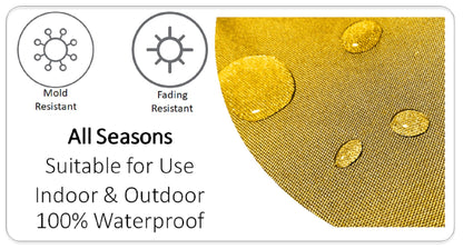 Nairobi Ochre Waterproof Outdoor Cushions Breathable Hollowfibre Filled Weather Resistant Decorative Patio Garden Cushions for Indoor and Outdoor Use by OLIVIA ROCCO - White Bear Furnishings