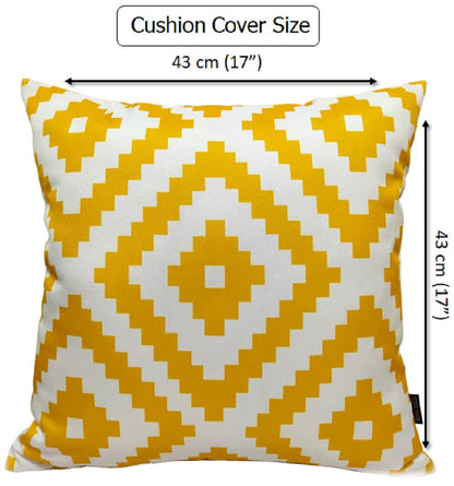 Nairobi Ochre Waterproof Outdoor Cushions Breathable Hollowfibre Filled Weather Resistant Decorative Patio Garden Cushions for Indoor and Outdoor Use by OLIVIA ROCCO - White Bear Furnishings