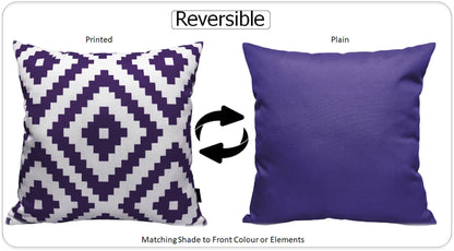 Nairobi Purple Outdoor Scatter Cushions Waterproof Weather Resistant Decorative Pillows for Garden Patio Beach Indoor 43 x 43 cm by OLIVIA ROCCO - White Bear Furnishings