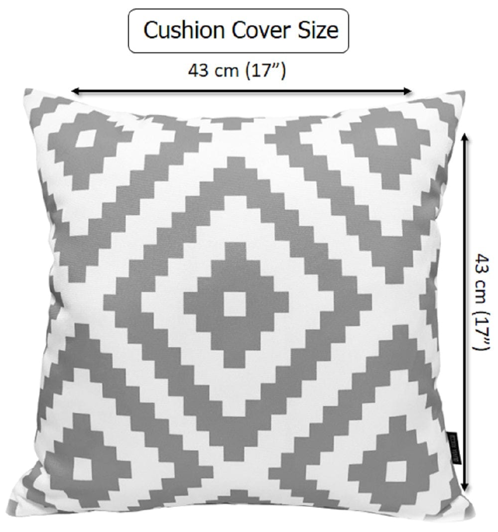 Nairobi Silver Waterproof Outdoor Cushions 17x17 Inches Weather Resistant Durable Polyester Garden Patio by OLIVIA ROCCO - White Bear Furnishings