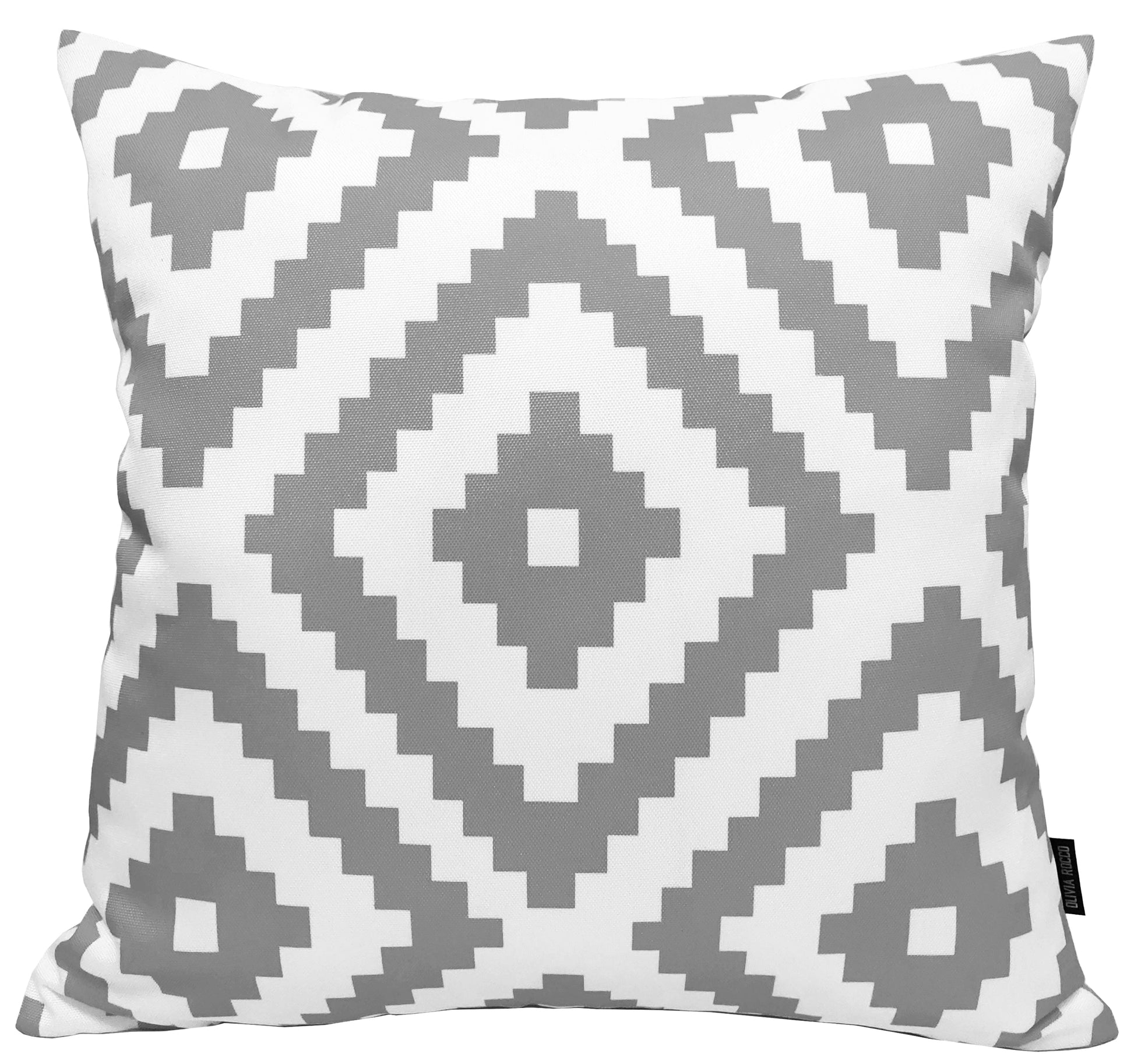 Nairobi Silver Waterproof Outdoor Cushions 17x17 Inches Weather Resistant Durable Polyester Garden Patio by OLIVIA ROCCO - White Bear Furnishings