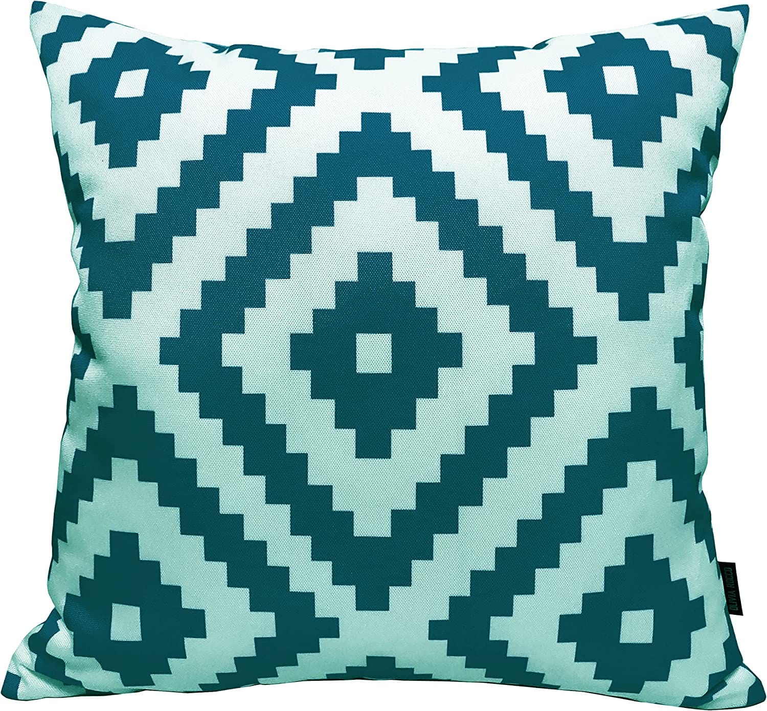 Nairobi Teal Outdoor Waterproof Cushions 43x43 cm Hollowfibre Filled Durable Breathable Polyester for Patio Garden Indoor Beach Events by OLIVIA ROCCO - White Bear Furnishings