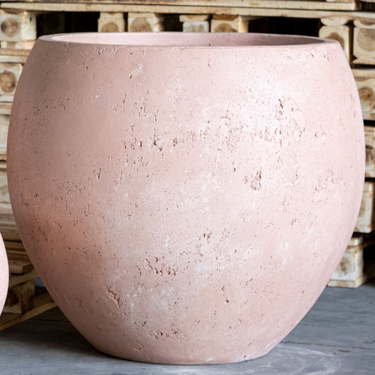 Orbello | Blushstone – 70cm Extra Large Concrete Sphere Planter – 207L Round Plant Pot